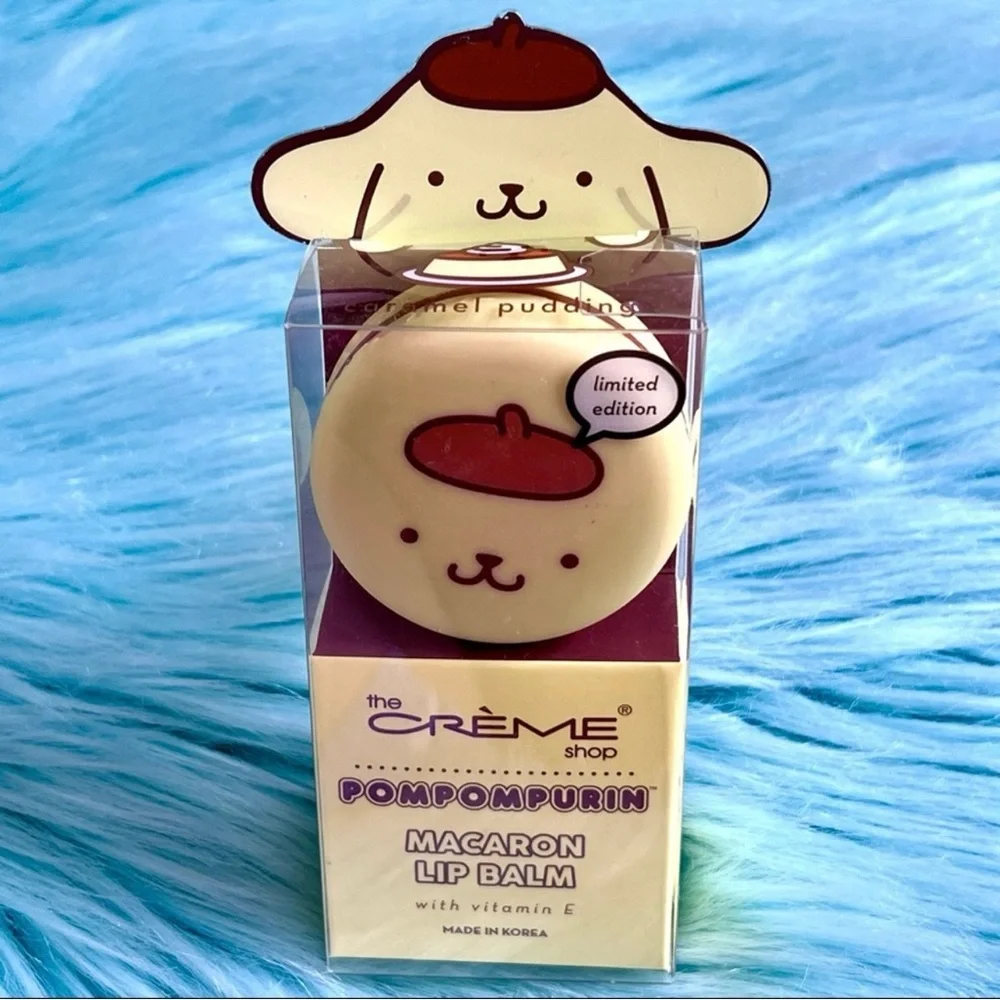 Crème Shop x Sanrio Caramel Pudding Pompompurin Macaron Lip Balm Limited Edition